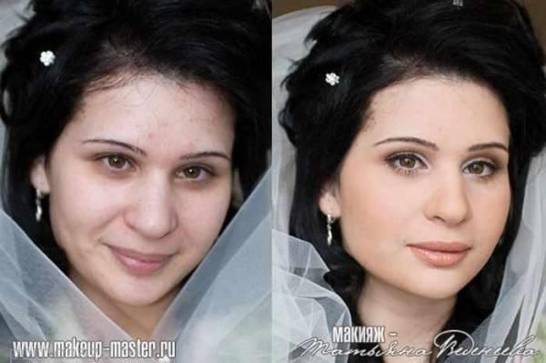 До и после макияжа (42 фотографии)